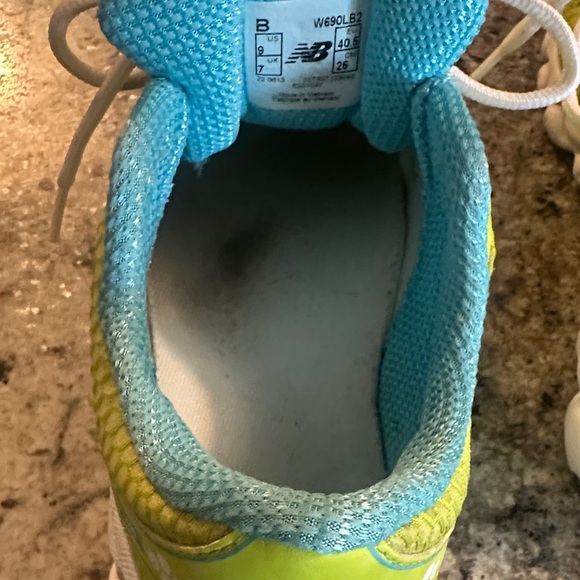 New Balance Bright Yellow and Light Blue Women's Sneakers - Picture 5 of 13